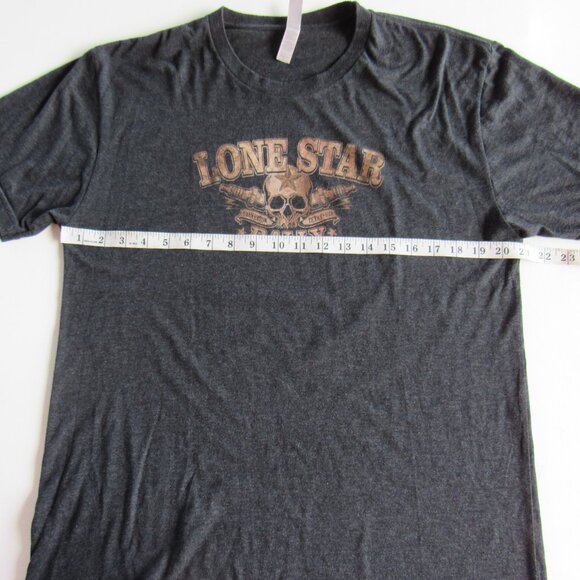 Lone Star Biker Rally Shirt Mens Black Graphic Skull 15th Anniversary Texas 2016 - Picture 5 of 8